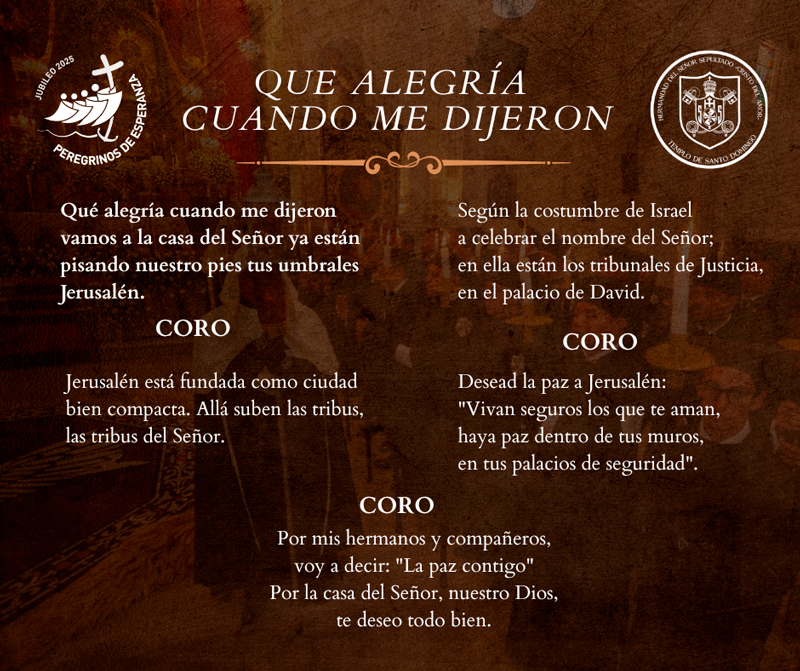 Que alegría cuando me dijeron